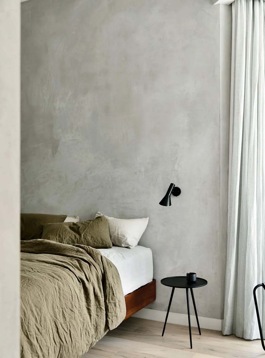 chambre mur à la chaux contemporain