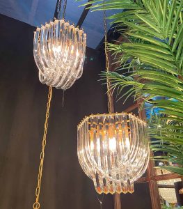 suspensions art déco en verre