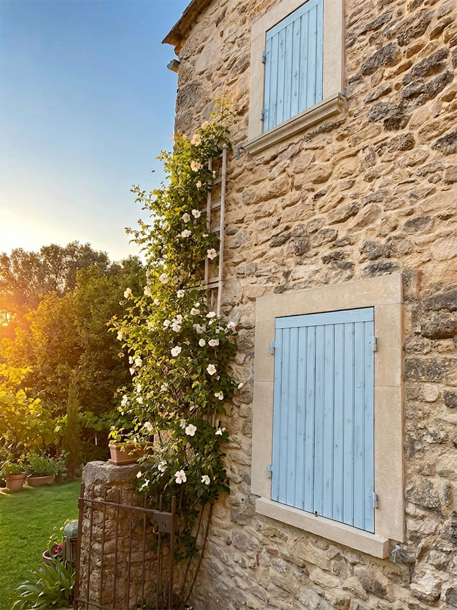 Rénovation de façade de maison ancienne à Saignon dans le Luberon