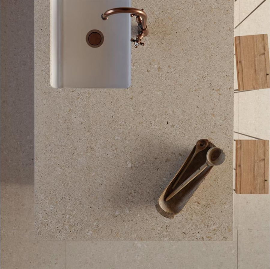 Ilot de cuisine en dekton colori pierre en Provence