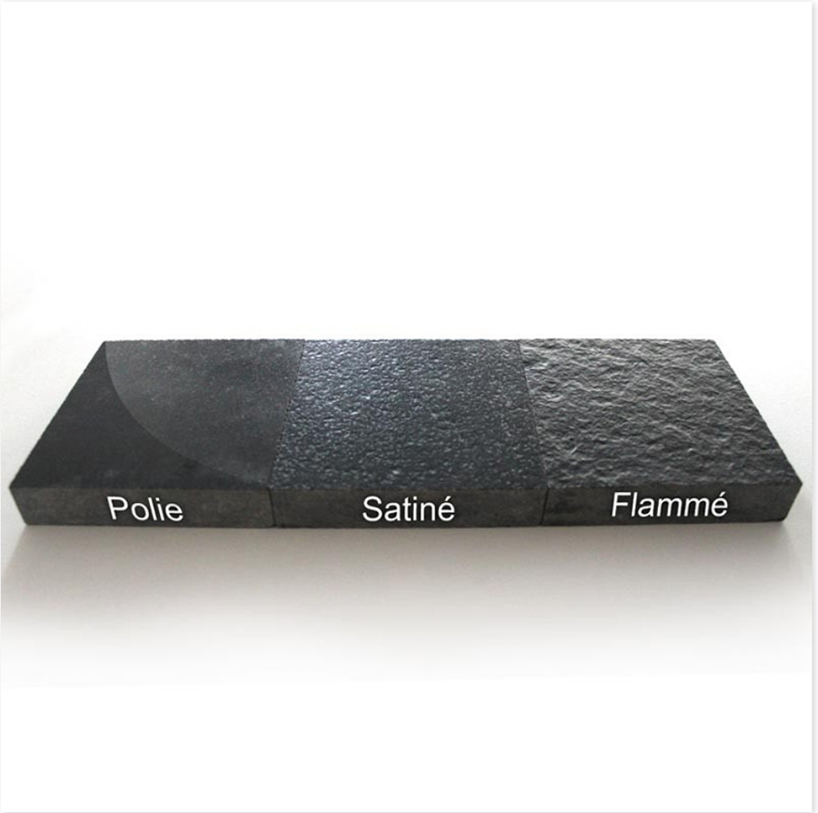 Finitions de plan de travail en granit noir