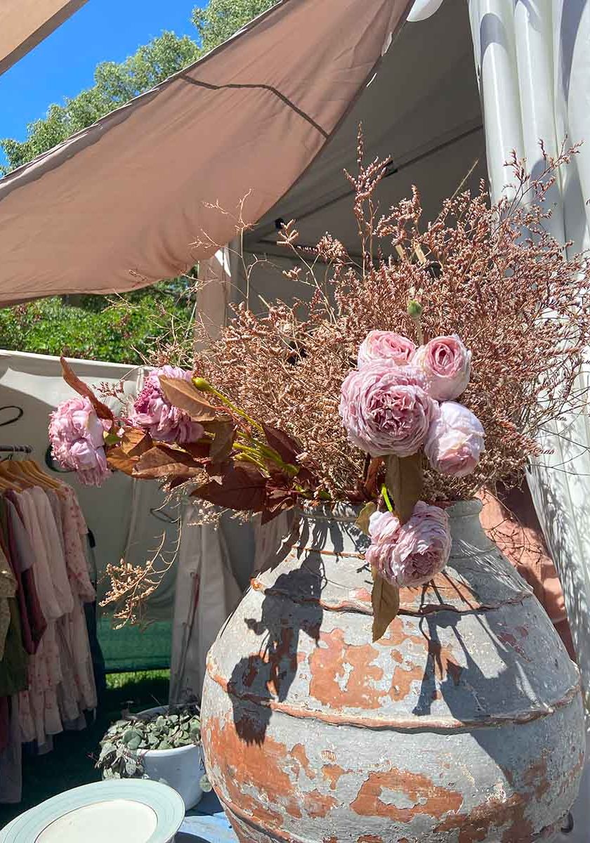 pot roses et fleurs séchées salon aix en provence